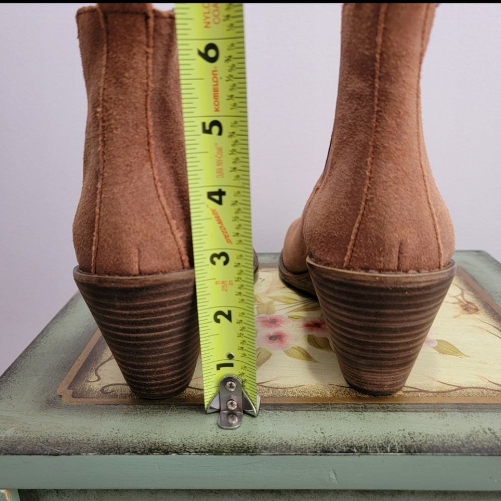 Lucky Brand Pallet Cocoa Brown Wedge Ankle Booties Size 7.5 - Picture 6 of 9